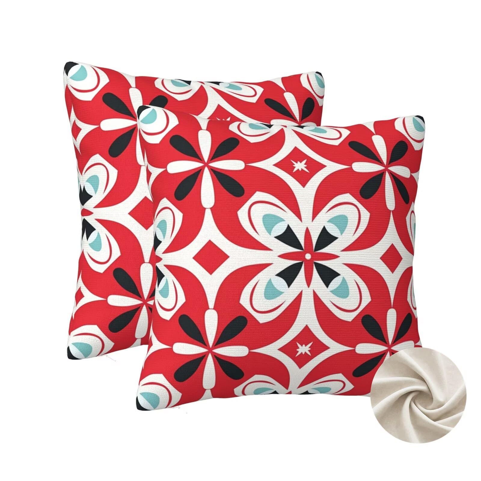 Housse coussin rouge 70x70 cm anti-plis pour protéger et embellir vos grands oreillers