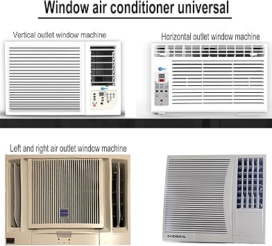 Air Conditioner Deflector, Air Deflector for Window Ac Unit, Air Conditioning Windshield, Retractable, of Abs Material Easy to Install, 116.6inch (Size : Up and down wind guide)