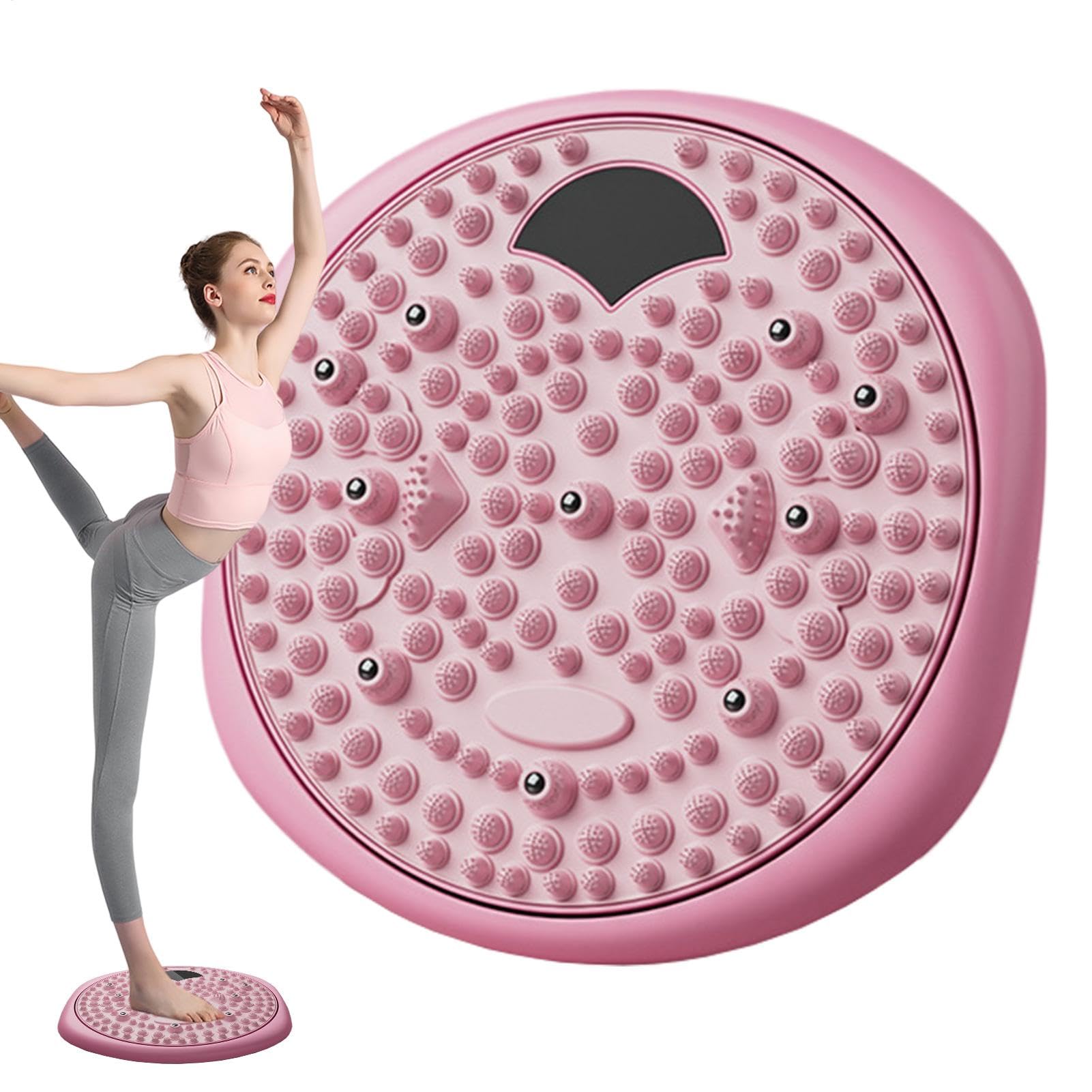 Fußreflexzonenmassagegerät, Fußdruckmassagegerät Druckpunktkissen 2 in 1 Rundes Kissen zur Entlastung des Fußes, Yogamatte für Felsenfuß mit Mag