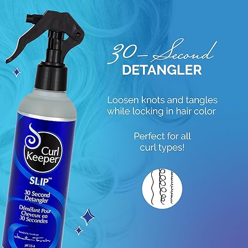 Miniatura 2 de Curl Keeper Spray desenredante para cabello rizado, 8 onzas líquidas, acondicionador sin enjuague para hombres, mujeres y niños, spray desenredante