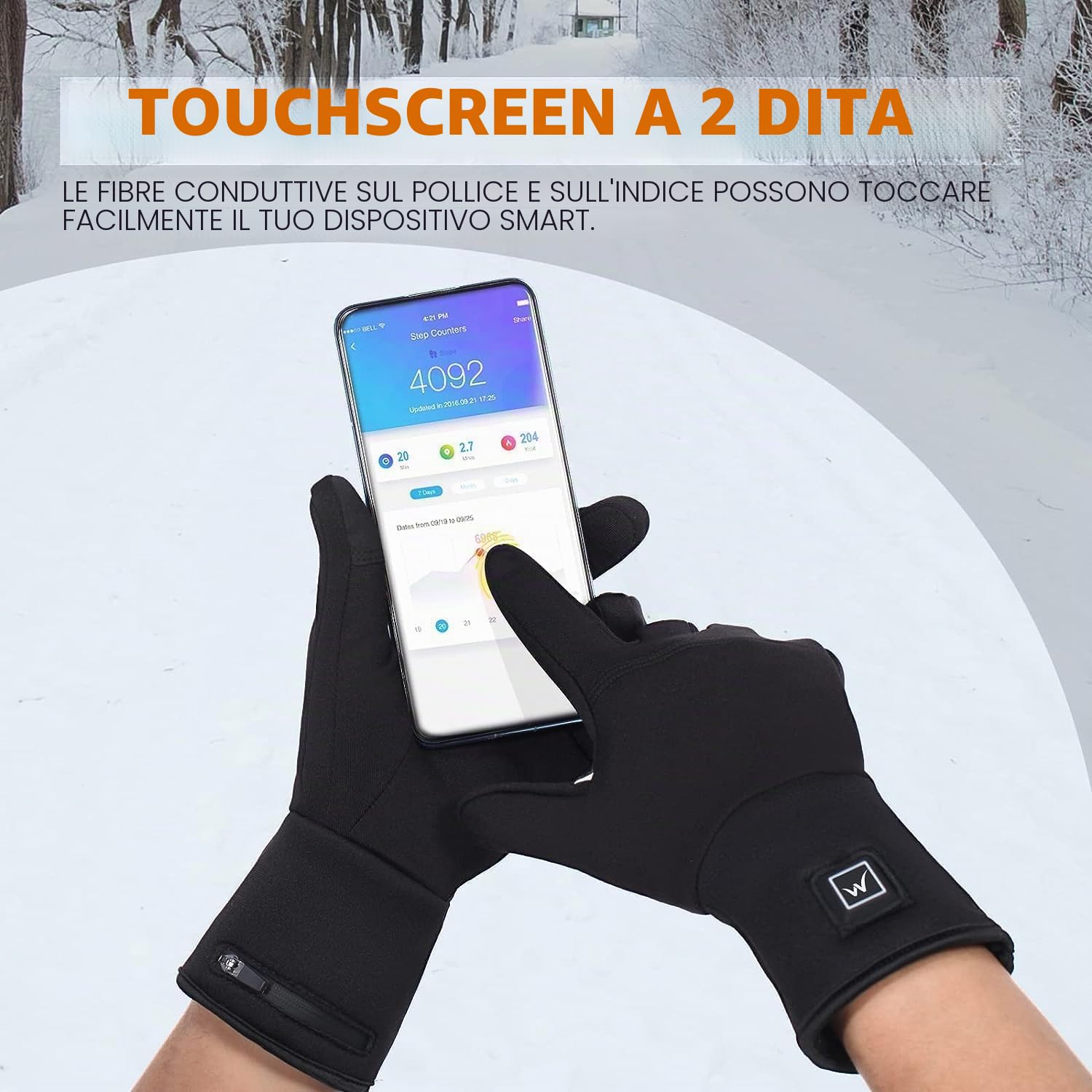 Guanti Riscaldati Sottili, Elettrici Ricaricabili con Batteria per Uomo e Donna. Fodere Invernali per Artrite, Raynaud, Ciclismo, Sci, Snowboard ed Escursionismo