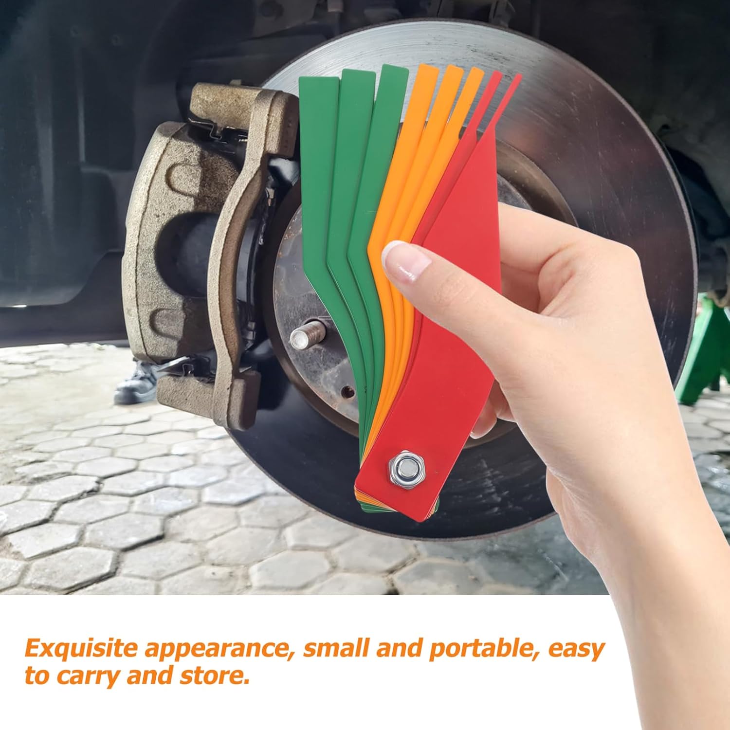 GLEAVI 3pcs Brake Pad Thickness Gauge Car Auto Brake Pad Measuring Tool Accurate Scale