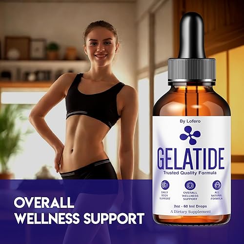 Miniatura 5 de Gotas de gelatida, Gela Tide Suplemento Líquido de Apoyo a la Pérdida de Apoyo Fórmula Equilibrio Forma Curvas Natural Bienestar Vitamina Máxima