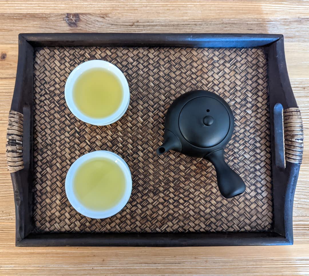 Teiera giapponese per tè verde, Kyusu dal Giappone nero 200ml, colino per tè integrato, teiera giapponese in ceramica con una sola mano