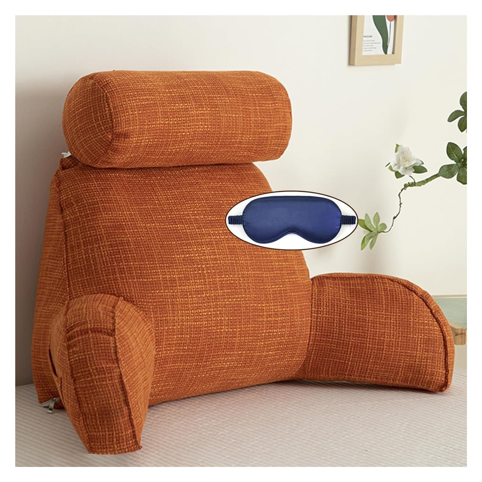Reading pillow， Premium Reading Cushion,Backrest Pillow With Arms Pillows