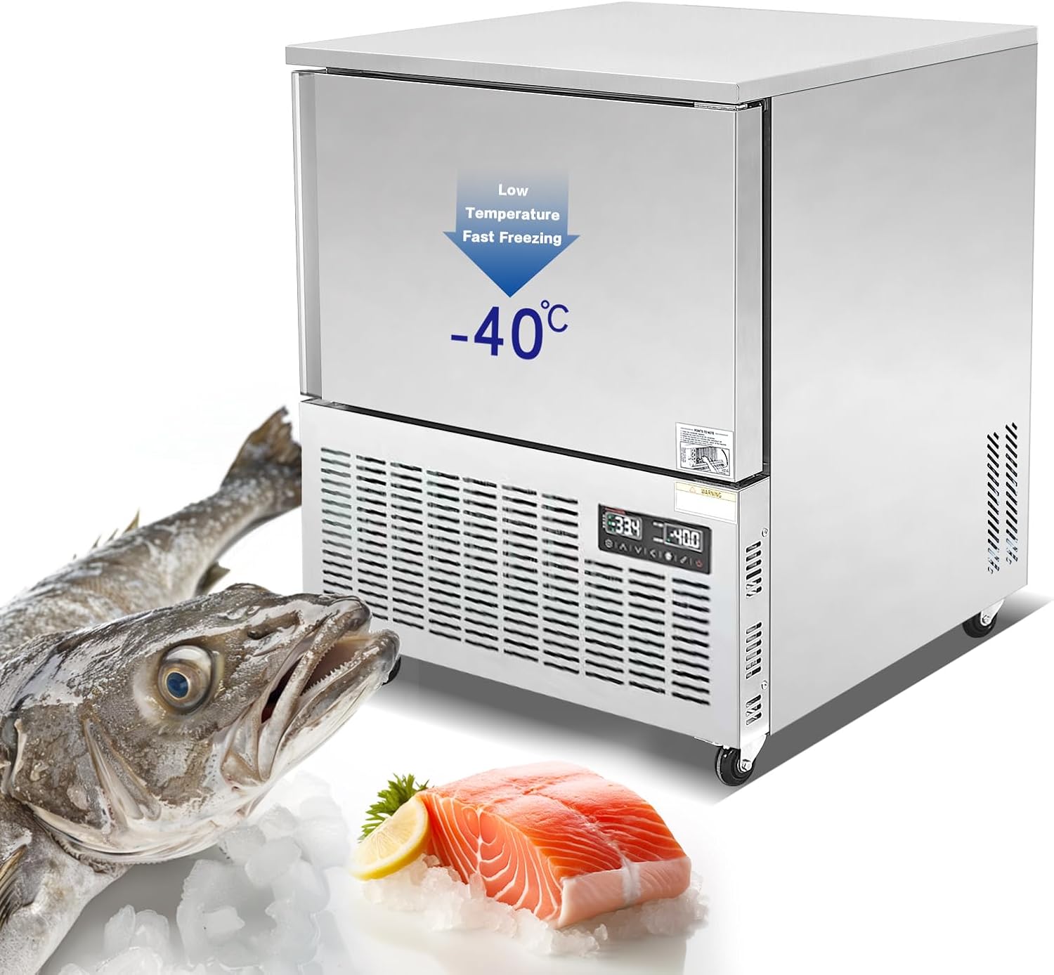 Kolice Commercial 5 Trays Blast Chiller, Flash Freezer,Shock Freezer with Food Probe,Lowest temp: -40°F for Restaurant,Bakery,School,Hotel,Canteens to Preserve Beef,Chicken,Sea Food,Dough,etc