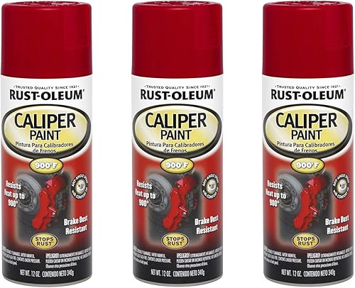 Rust-Oleum 251591-3PK Pintura en aerosol para calibradores, 12 onzas, rojo, paquete de 3