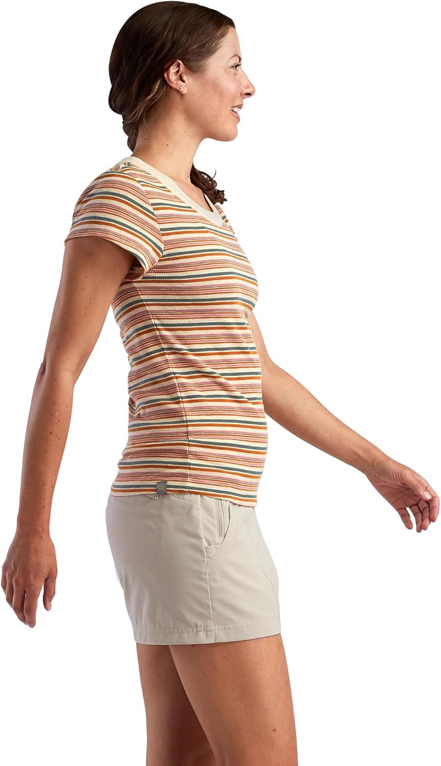 Title Nine Headlands Ribbed Tee – Women’s Slim Fit Cap Sleeve Shirt with UPF 50, Odor Control & Quick-Dry - Image 4