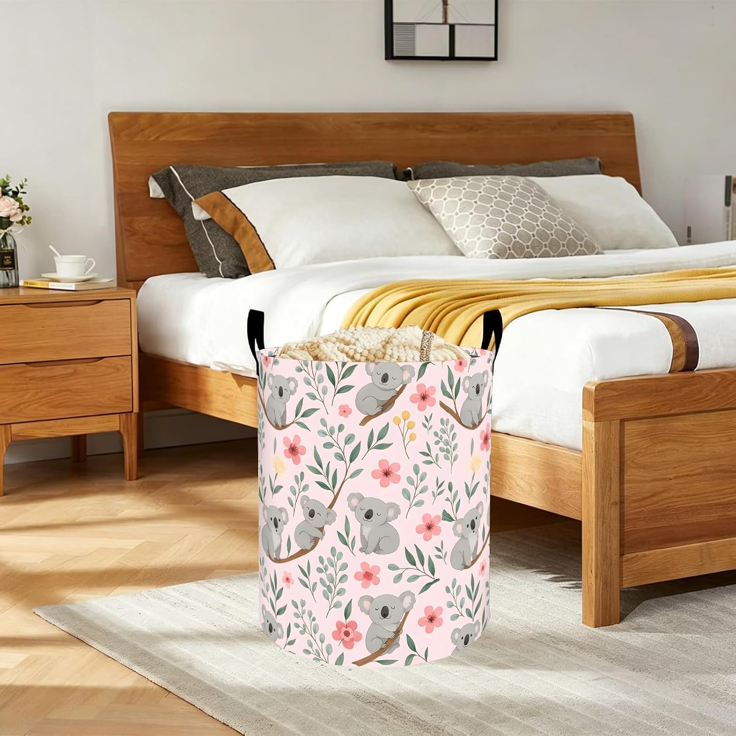 Cute Koala Laundry Basket Watercolor Animal 19.7x15.7 Inch image 5