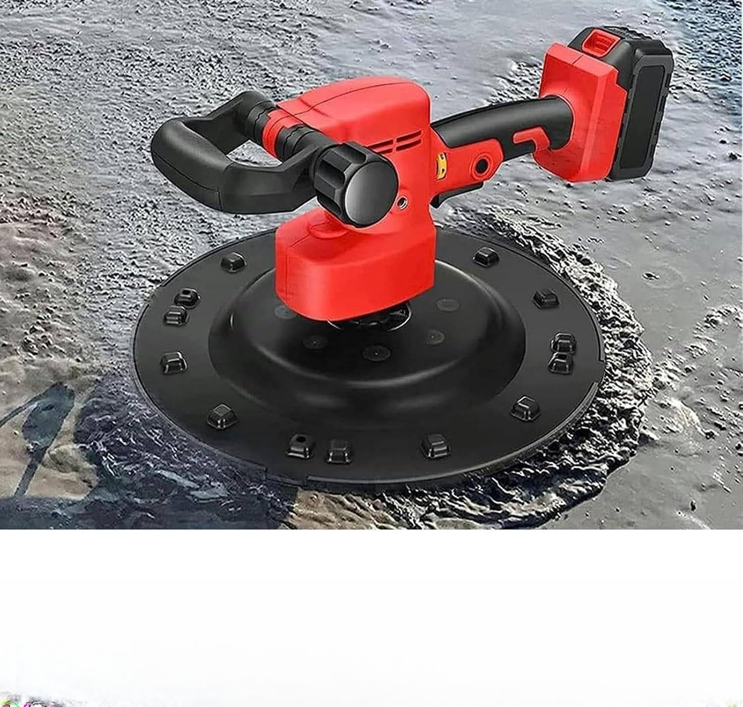 Electric Concrete Trowel Cement Mortar Putty Trowel with Mixing Rod for Wall Smoothing Polishing, 40-300RPM 48V Handheld Cement Wall Surface Smoothing Machine,OnlySpongePads*20
