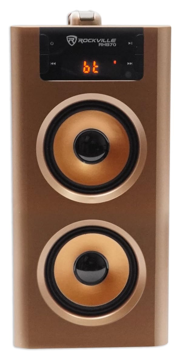 Rockville RHB70 Home Theater Compact Powered Speaker System, Bluetooth/USB/SD/FM, 4" Subwoofer, 2.1 Channel, 100W Peak, Cherry Wood Finish, for Home Entertainment by Rockville - Image 2