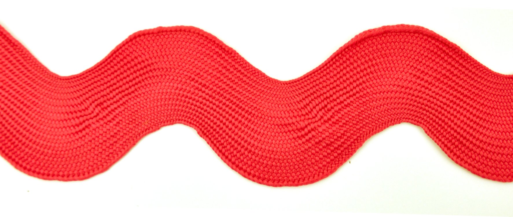 Ric Rac Trim 38 mm rouge jumbo ruban zigzag mercerie loisirs