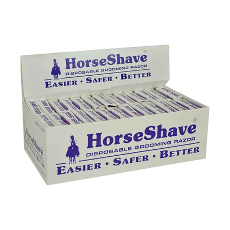 Aparelho de barbear descartável Horse Shave — Pacote com 50