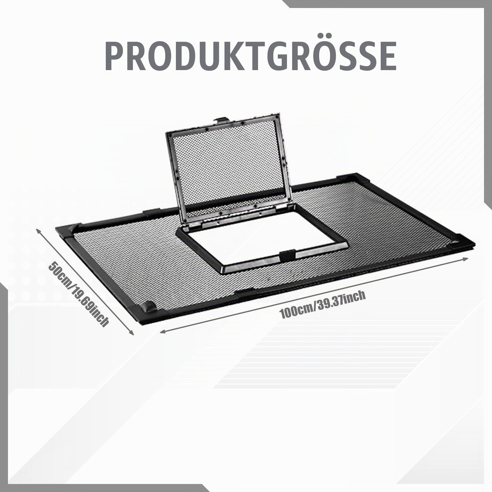 Aquariumdeckel Praktisch mit Futterfenster Aquariumdeckel – Selbstmontage Netzabdeckung aus PP – Springschutz für Fische & Reptilien, 50cmx100cm