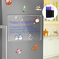 Vista 1 de AITEE Calendario magnético acrílico para refrigerador, 16 x 12 pulgadas, calendario transparente de borrado en seco, pizarra blanca