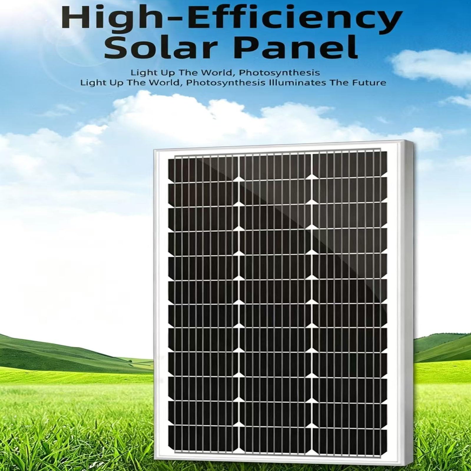 Offerta Limitata: Pannello Solare Fotovoltaico Monocristallino da 120 W E 18 V, Produzione Rapida di Energia, Cornice in Lega di Alluminio A,107.5 * 54cm