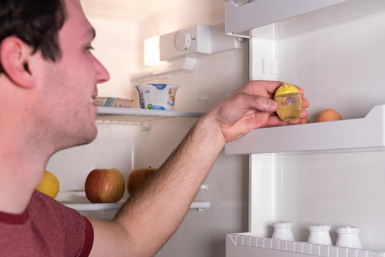 Mister Magic Refrigerator Odor Absorber – Lemon Formula Gel, Odorless Fridge Deodorizer, Neutralizes Food Odors, Lasts Up to 90 Days, Safe for Food, Kitchen Supplies (6 Pack, Contains 12 Units)