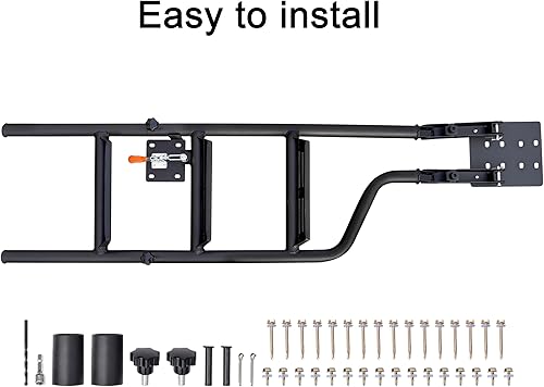 Miniatura 9 de Escalera plegable universal de 42 pulgadas para puerta trasera de camioneta, escalera plegable resistente con dispositivo de bloqueo, ajuste