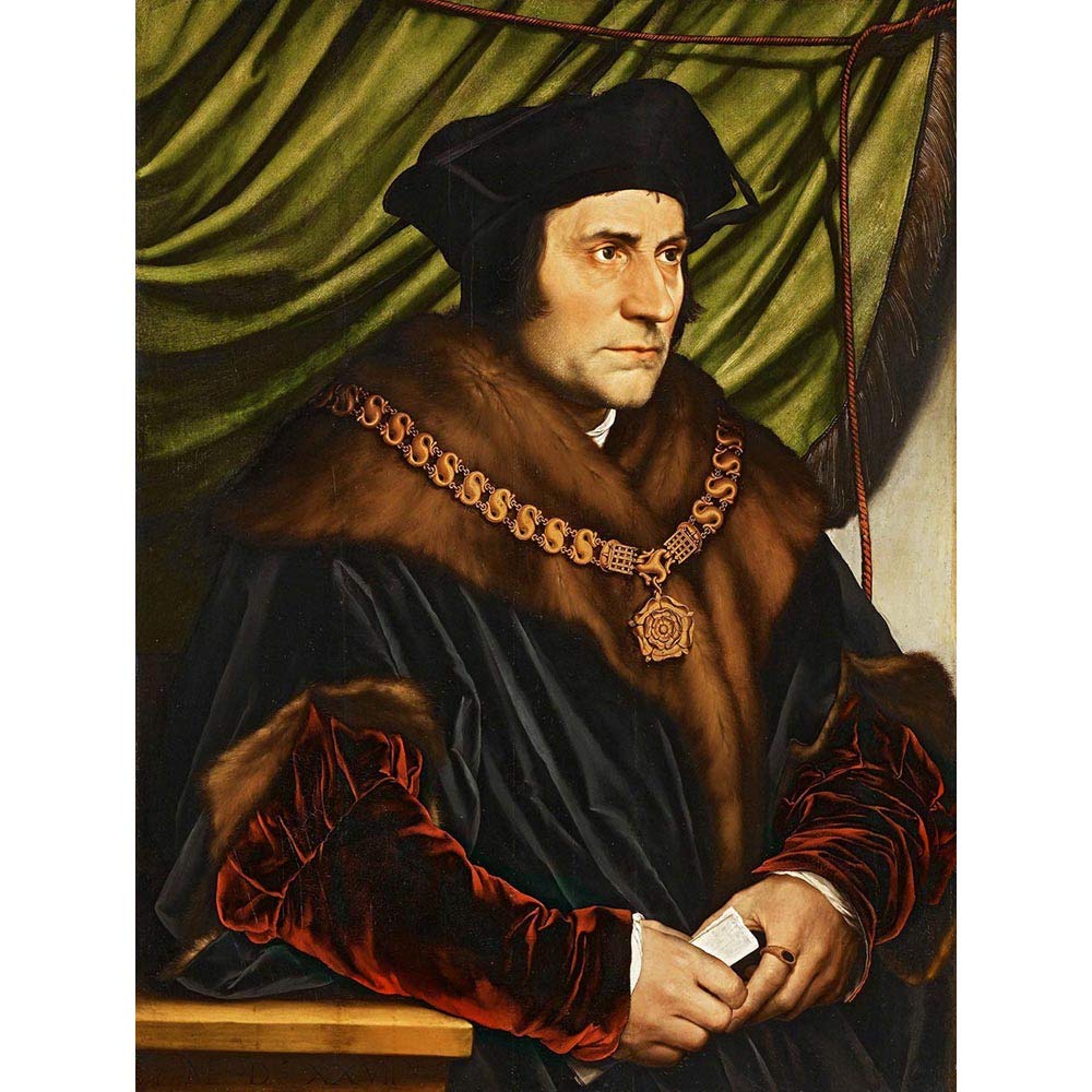 Wee Blue Coo Painting Antique Holbein Junior Minister Sir Thomas More Art Print Poster Wall Decor 12X16 Inch