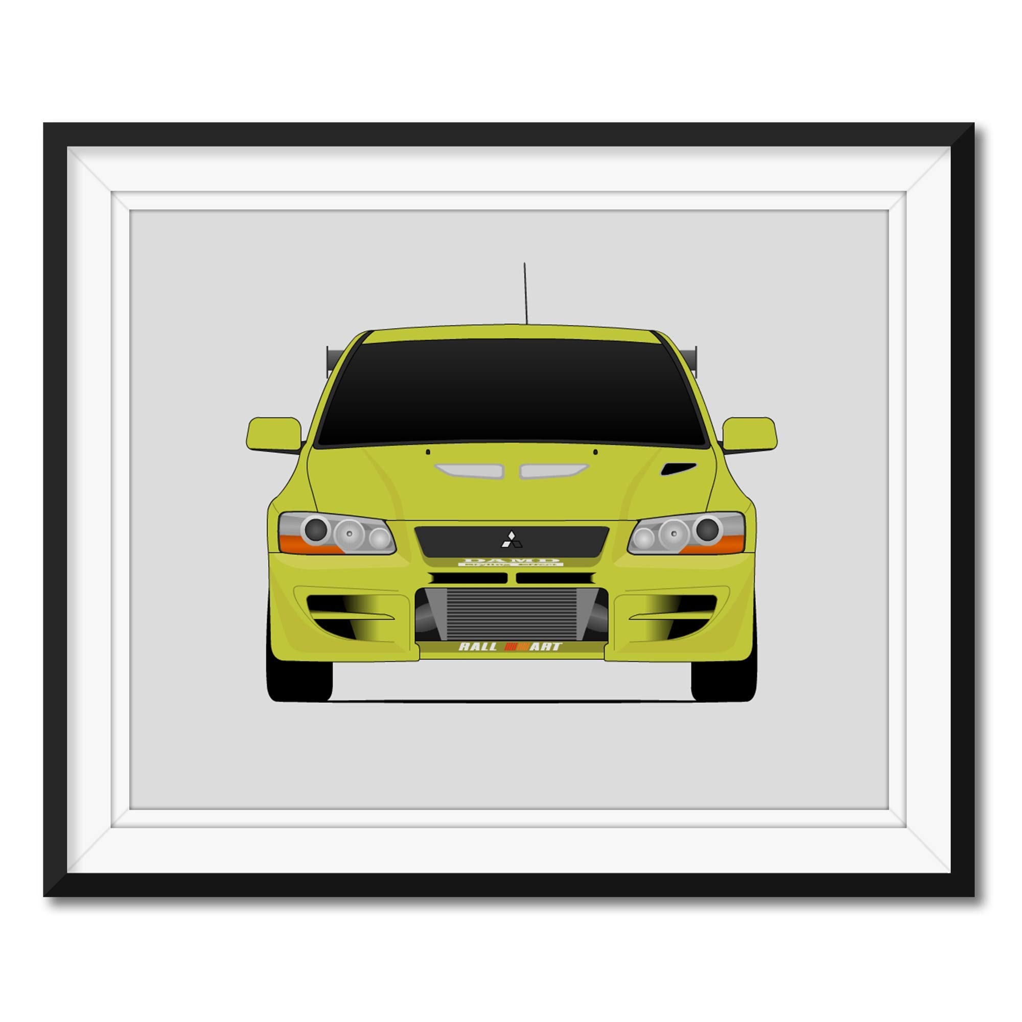 Mitsubishi Lancer Evolution VII from the Fast and the Furious Inspired Poster Print Wall Art Decor H
