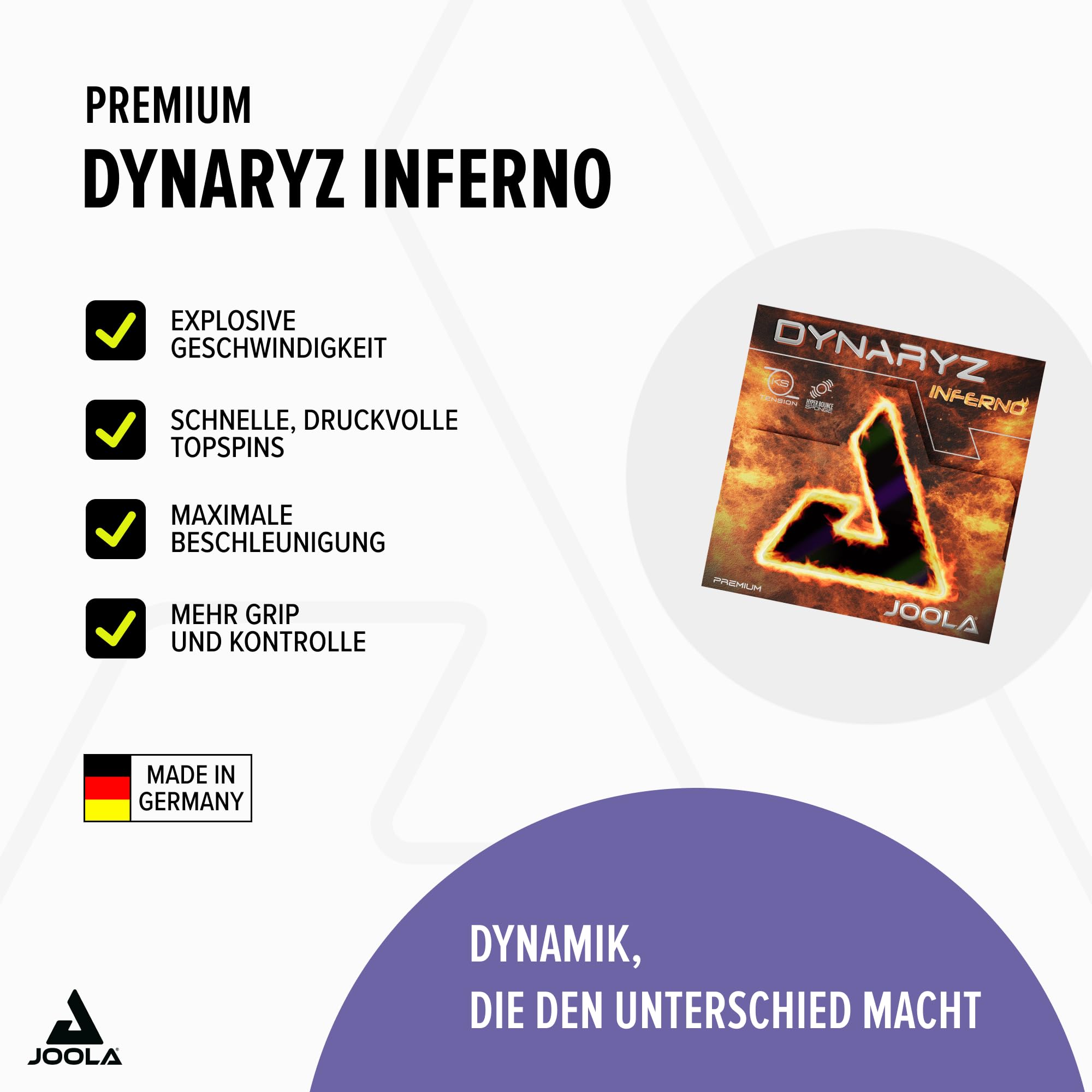 JOOLA Belag Dynaryz Inferno, rot, 2,3 mm