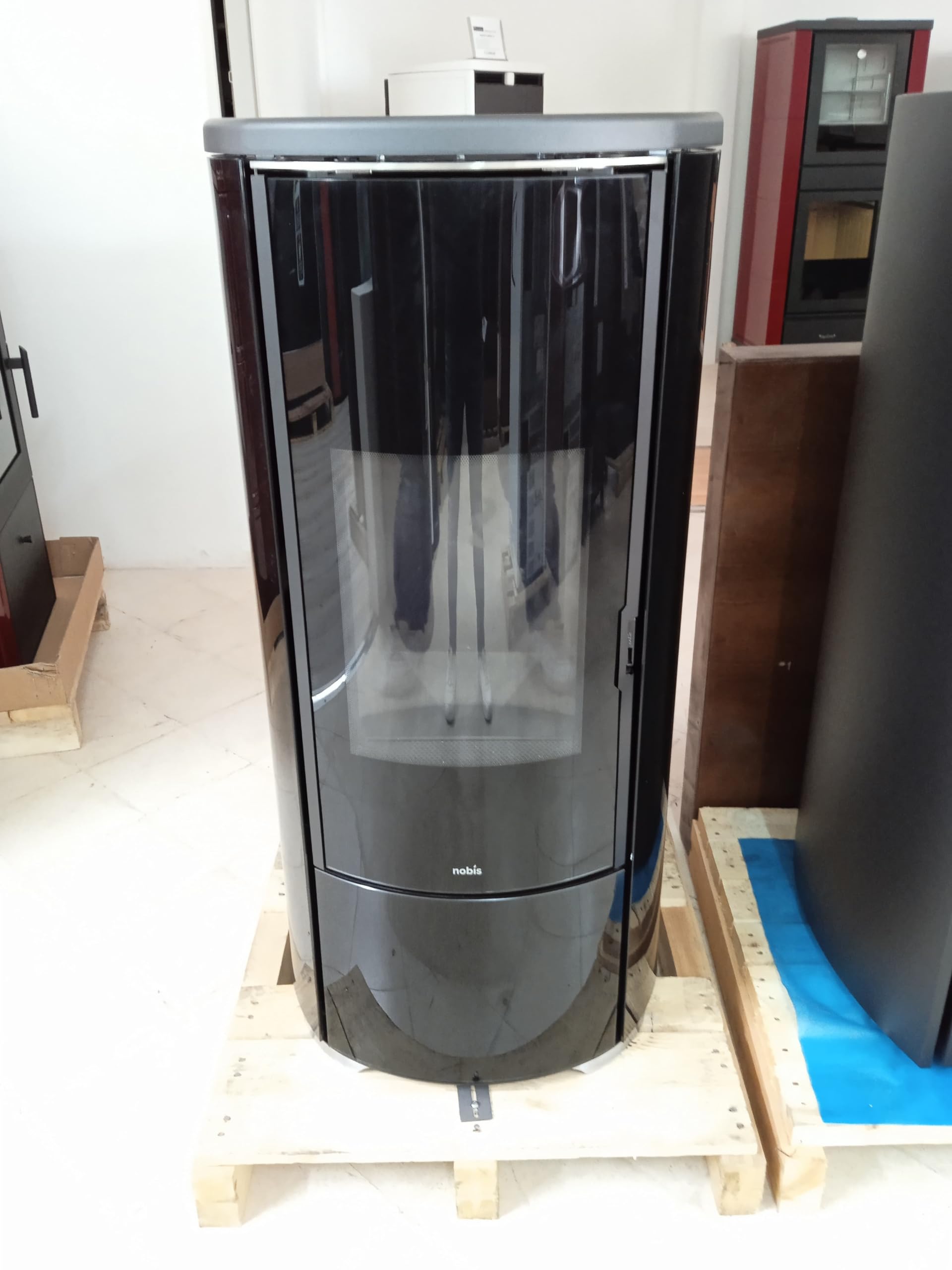 Nobis - Termoestufa de pellets modelo H12 V Shape Glass