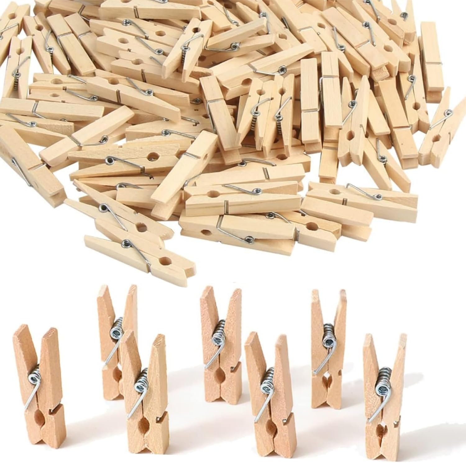 Wooden Clothes Pins,30Pcs 1.9'' Wood Clips Clothespins Bulk