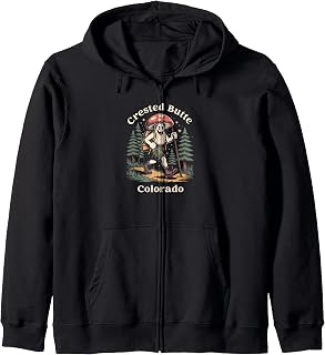 Crested Butte Colorado Mushroom Foraging Vacation Souvenir Zip Hoodie