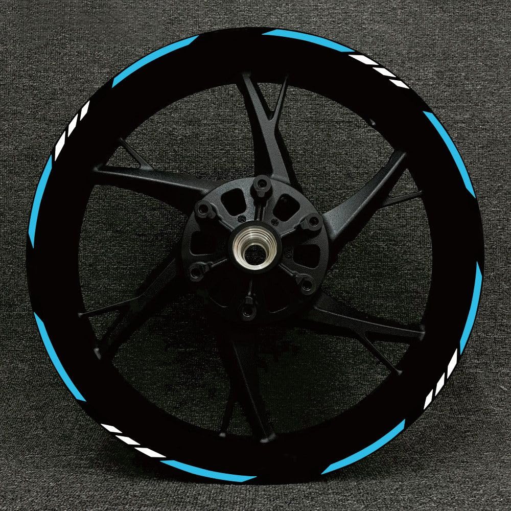 QIZUN Reflective Motorcycle Wheel Hub Stickers Rim Tape Decals Stripe