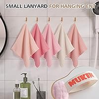 Vista 7 de MUKIN Toallitas para bebé, paños para eructar de muselina y toallas para recién nacidos, toalla de baño de algodón absorbente, paquete de 5, 12x12