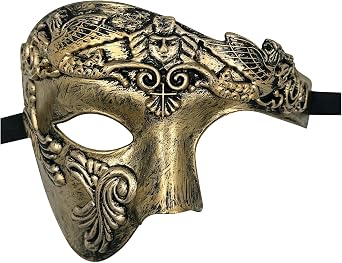 Masquerade Mask for Men, Retro Phantom Of The Opera Mask