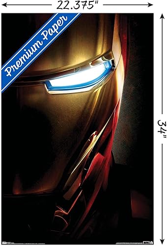 Miniatura 3 de Trends International Marvel Iron Man - Póster de pared de una hoja, 22.375 x 34 pulgadas, versión premium sin marco