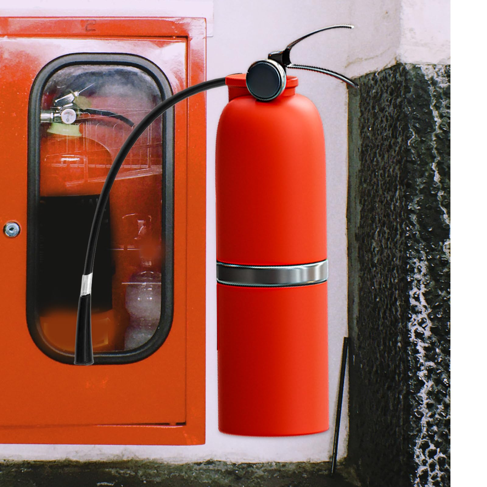 10 Stück Feuerlöscher Ersatzschlauch aus PVC und Eisen Leichtes Auslassschlauch Rohr als Ersatzteil für Tragbare Trockenpulver Feuerlöscher