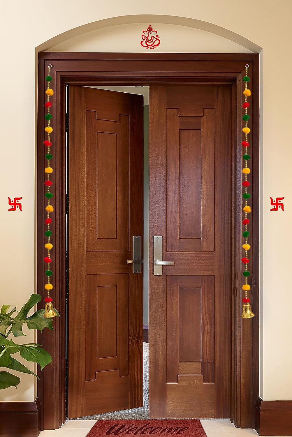 Party Propz Pom Pom Hangings For Decoration, Door Hangings For Entrance Door, Diwali Decoration Items for Home Decor, Navratri Decoration Items for Home, Mandir Decorations Items(2Pcs,4ft)(Multicolor) (B0CG1PWBV9) Amazon Price History, Amazon Price Tracker