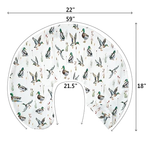 Miniatura 9 de Fundas de almohada de lactancia con estampado de patos y aves de acuarela para niños y niñas, funda de almohada de caza de patos salvajes, aves,