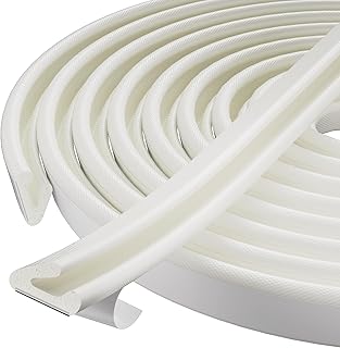 6M V-Förmige Türdichtung Dichtungsband Selbstklebend,Schaumstoff Schalldämmung Dichtband,Türrahmen Fensterdichtung Abdichtungsband Wasserdicht,Door Seal Zugluftstopper für Türen Fenster,Weiß