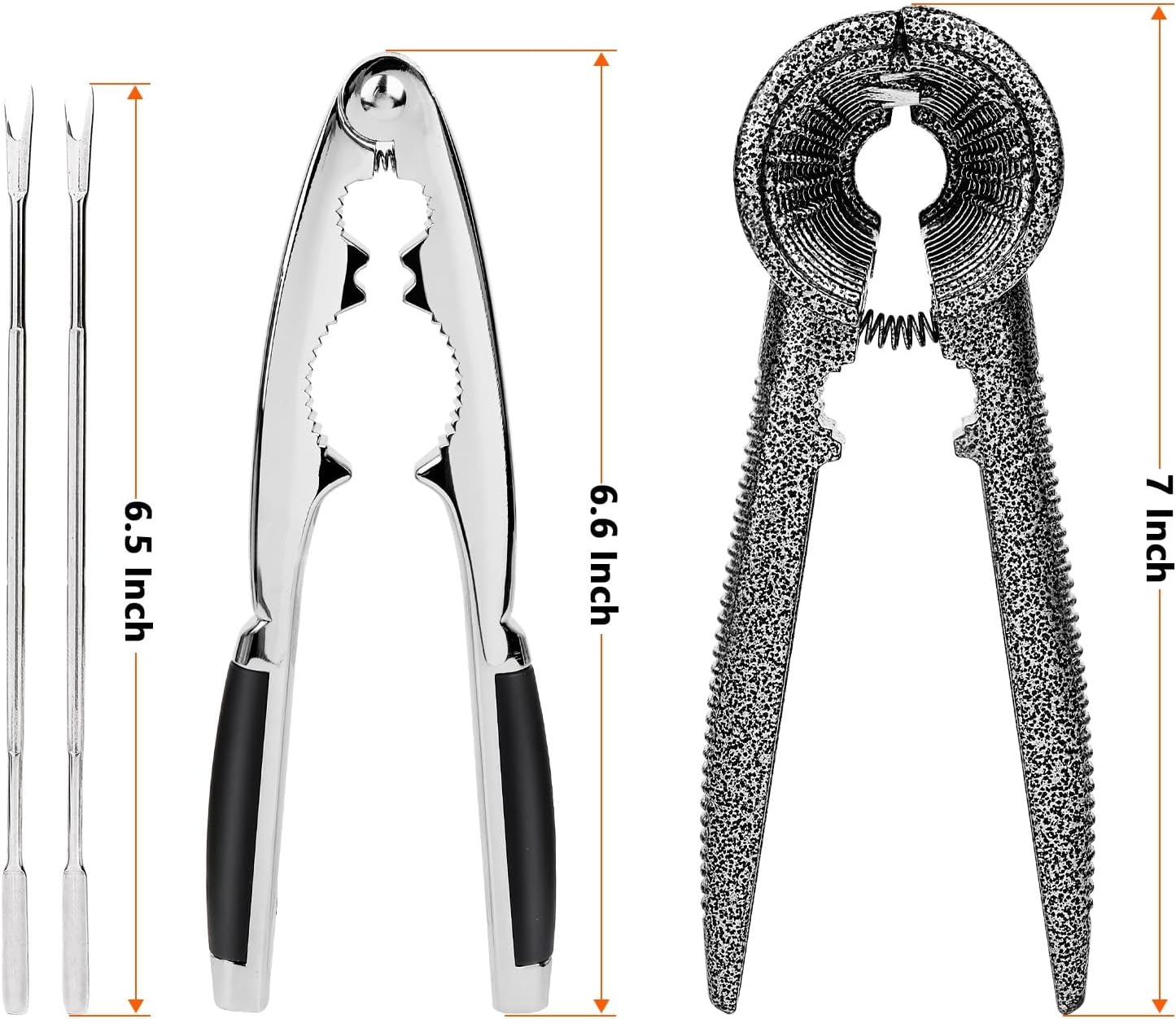 Nut Crackers Tools Pecan Cracker, Heavy Duty Nutcracker With Non-Slip Grip