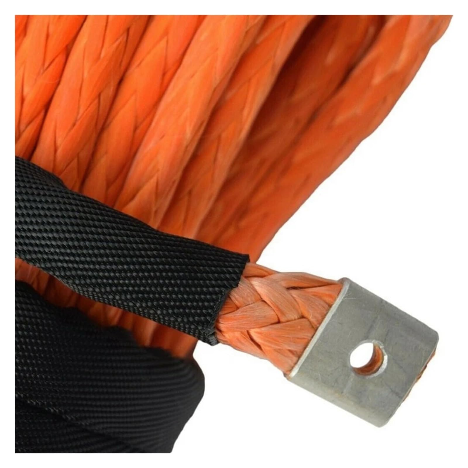Syntetyczna Lina Do Wciągarki Pomarańczowa 1/4 X 50Ft Kabel ATV UTV SUV Truck Wciągarka Łodzi Solidna I Niezawodna