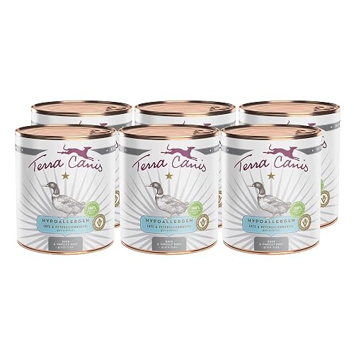 Terra Canis Pato, Comida húmeda hipoalergénica para Perros, 6x800g
