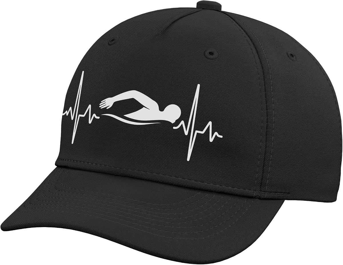 Funny Swimming Art for Men Women Swim Coach Swimmer Swimming Adjustable Baseball Hat
