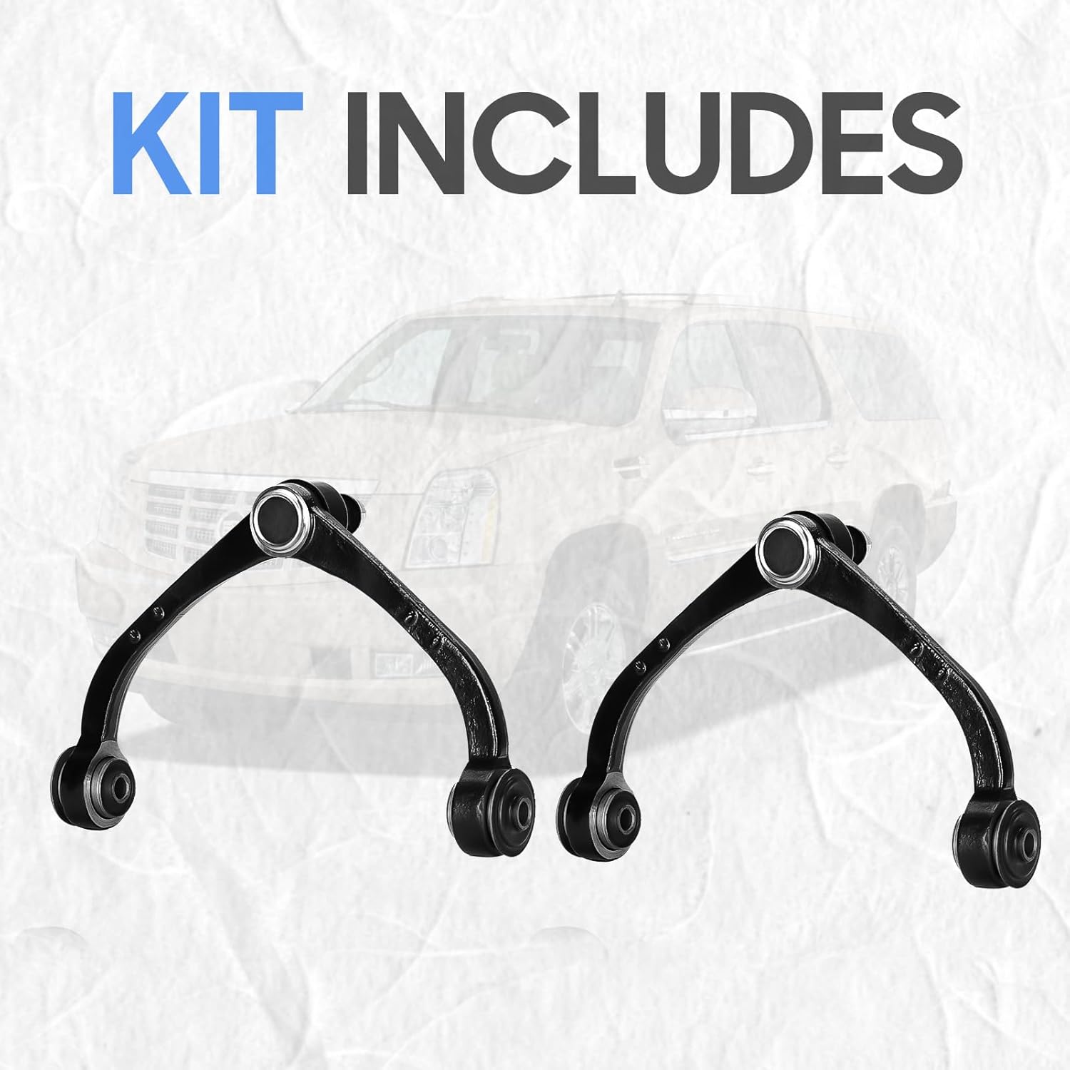 Front Upper Control Arms w/Ball Joints & Front Lower Ball Joints Suspension Kit for 2005-2010 Dodge Dakota, 2011 Ram Dakota, 2006-2009 Mitsubishi Raider (10PCs)