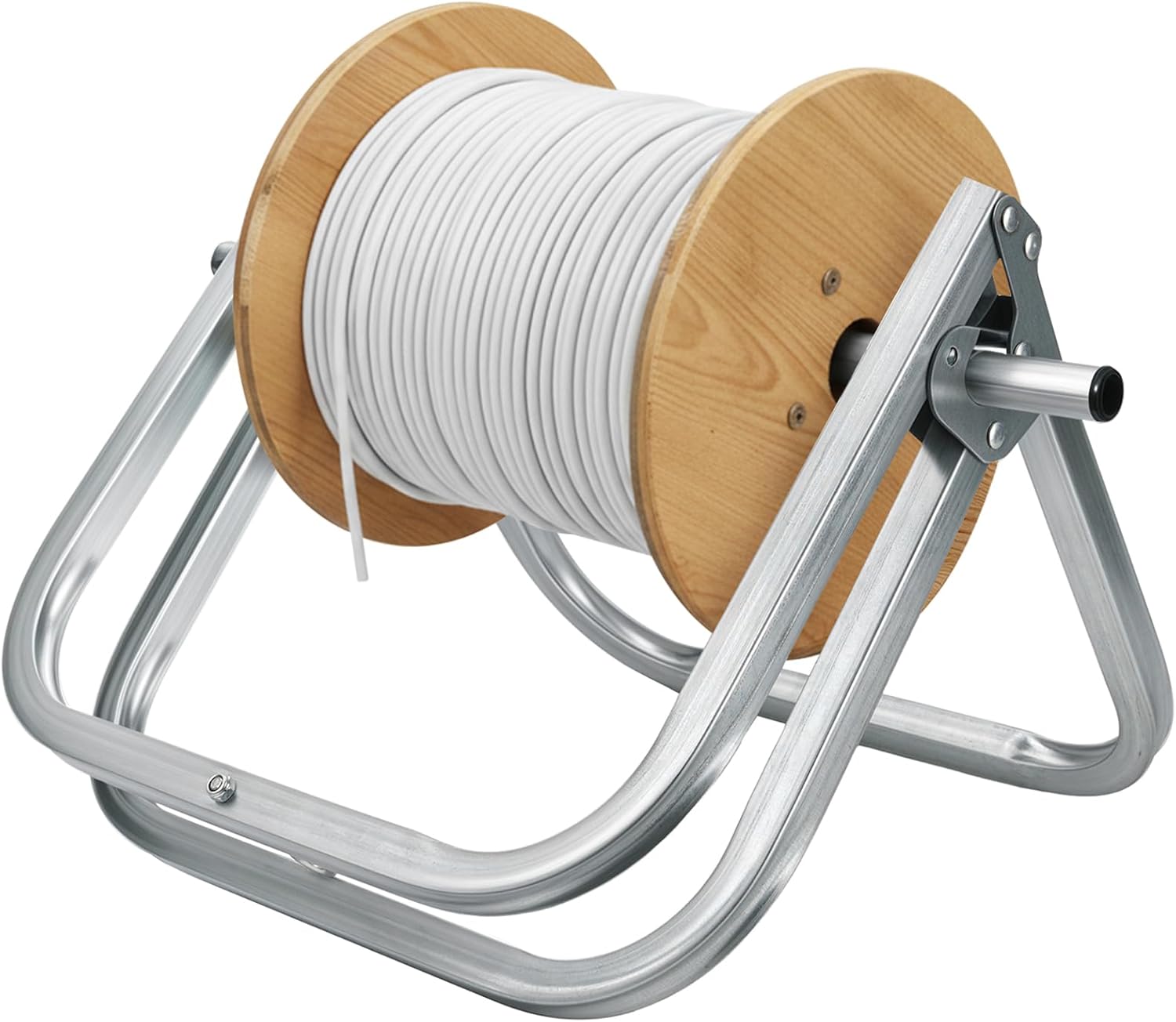 Foldable Single Axle Cable Caddy for Spool, Heavy Duty Steel Cable Caddy 15 x 12 Inch Wire Spool Rack Holder for Cable Reels Dispenser Holds up to 100 lb, for Commercial Industrial