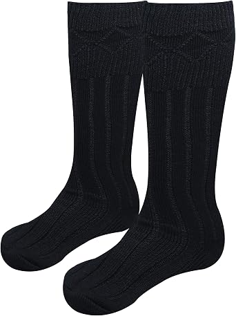 EZE Kilt Hose for men, Traditional Scottish Socks for Kilts, Ribbed Design, Pull Up To Cuff Over Your Hose Flashes
