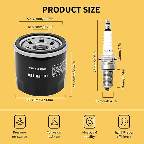 Miniatura 3 de TIANYAN 13780-03G00 Filtro de aire1651003G00 Kit de filtro de aceitebujías para 2011 2012 King Quad 400 LTA400F 4x4 ASi 2004-2007 Suzuki Eiger 400