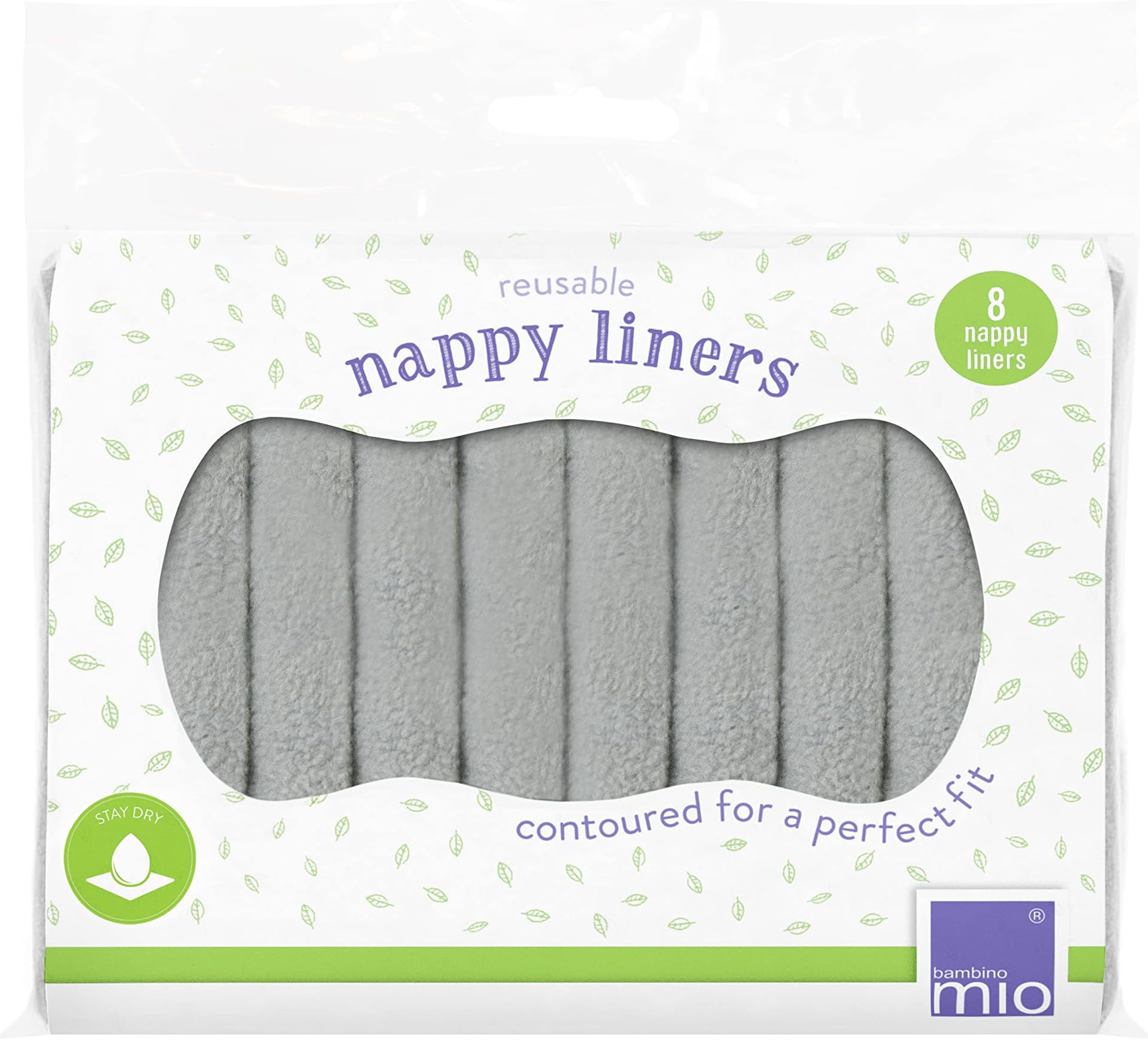Bambino Mio Reusable Diaper Liners, 8 Pack