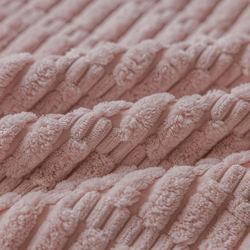 Miniatura 6 de JUSPURBET Juego de 2 fundas de cojín de pana suave lumbar rosa de 12 x 20 pulgadas con cremallera invisible para sofá, cama, fundas de cojín