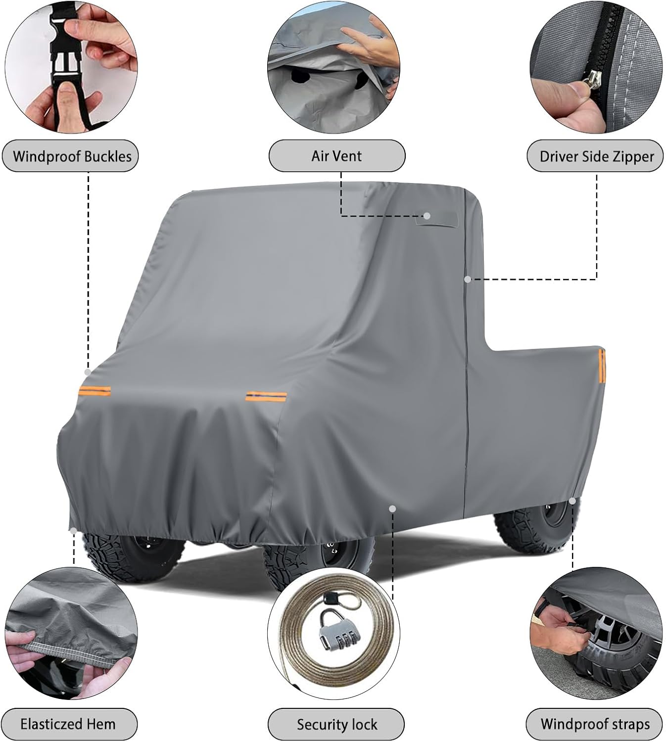Waterproof UTV Cover Replace for Kawasaki Mule 4000/4100 PRO-MX 2 Seats