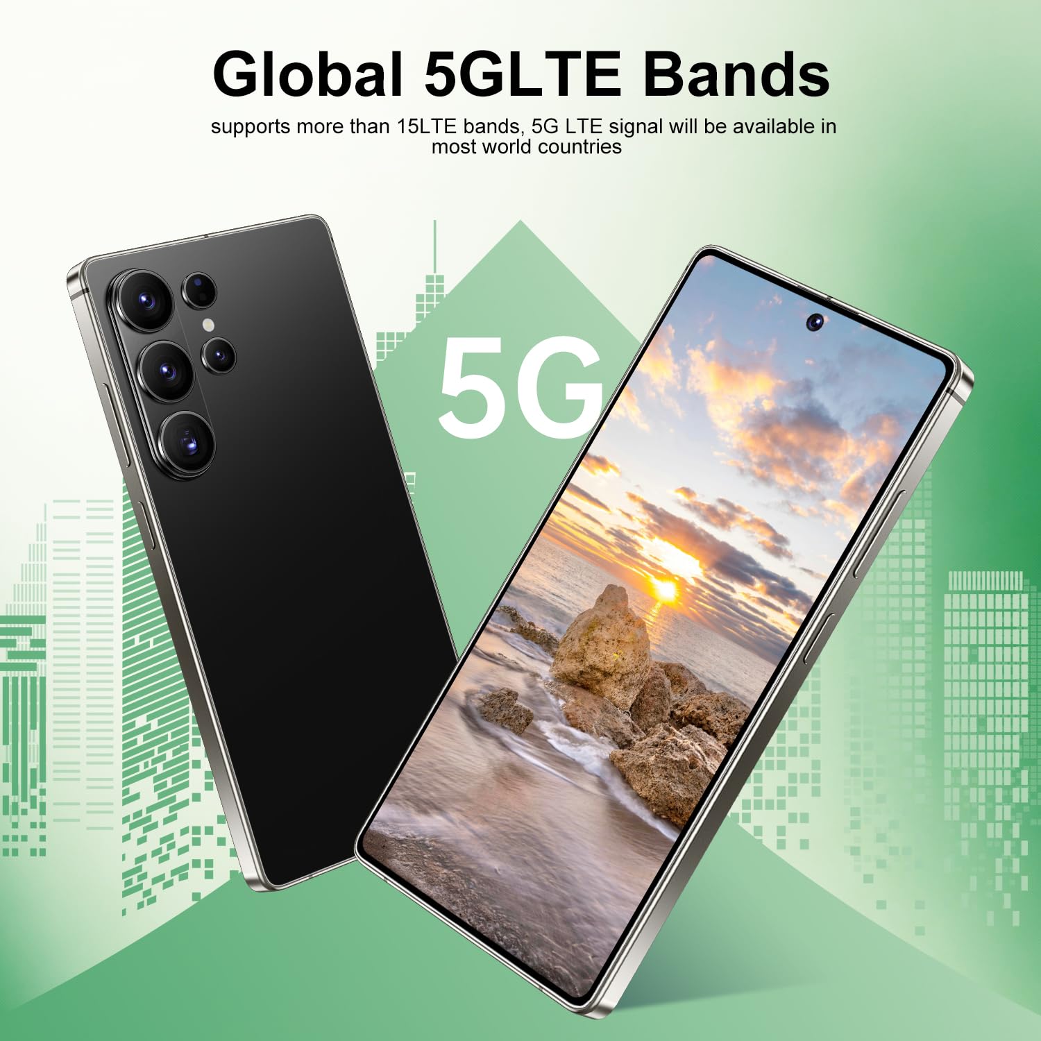 UZL I26 Ultra Unlocked Cell Phone, Built in Pen, Smartphone Battery 7000mAh, 6.99" HD Screen Unlocked Phones, 68MP+108MP, 12+512GB 5G The Phone Android 15, Face ID/Fingerprint Lock/GPS (Black) — view 6