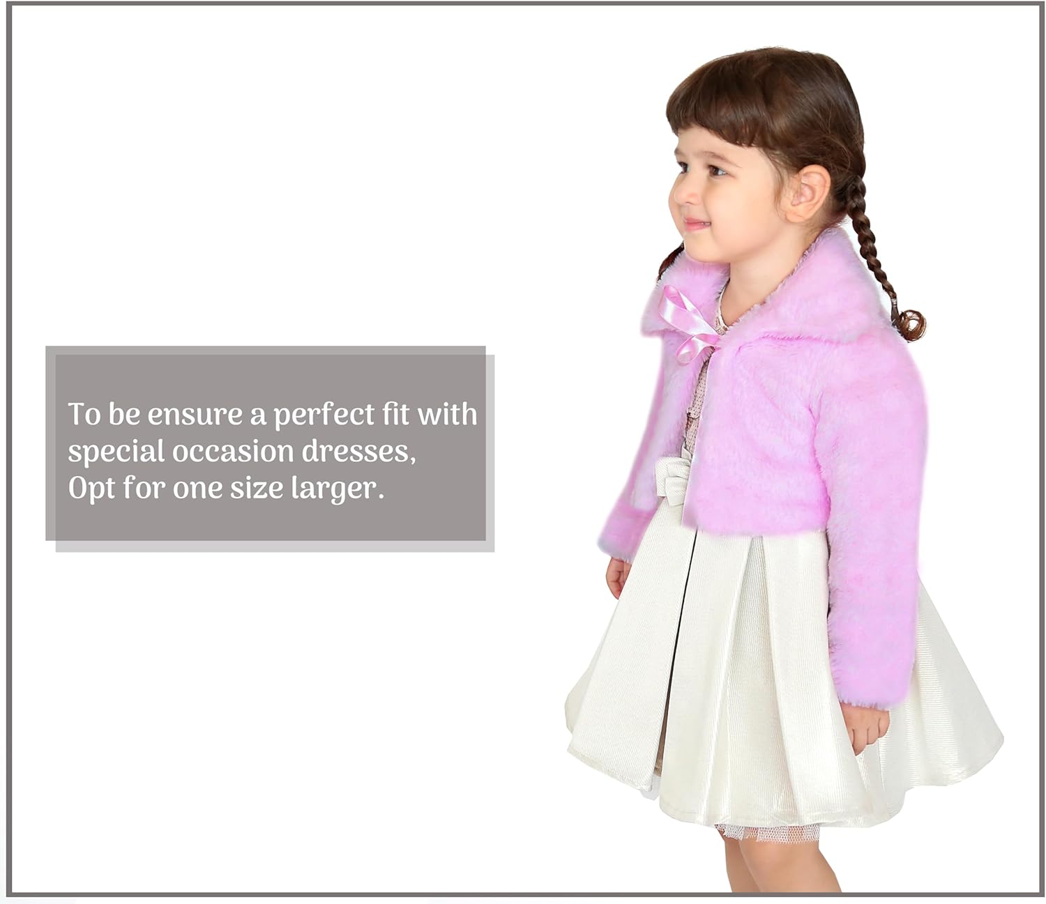 Lilax Toddler Puffer Jacket, Faux Fur Wedding Coat, Girls Plush Dress Coat - Image 9