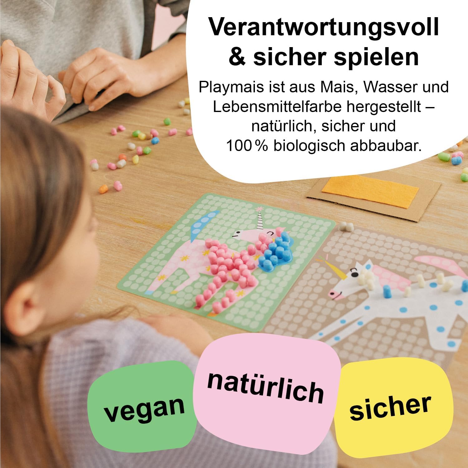 PlayMais Mosaic Unicorn 2300 Mosaic, 6 Cards